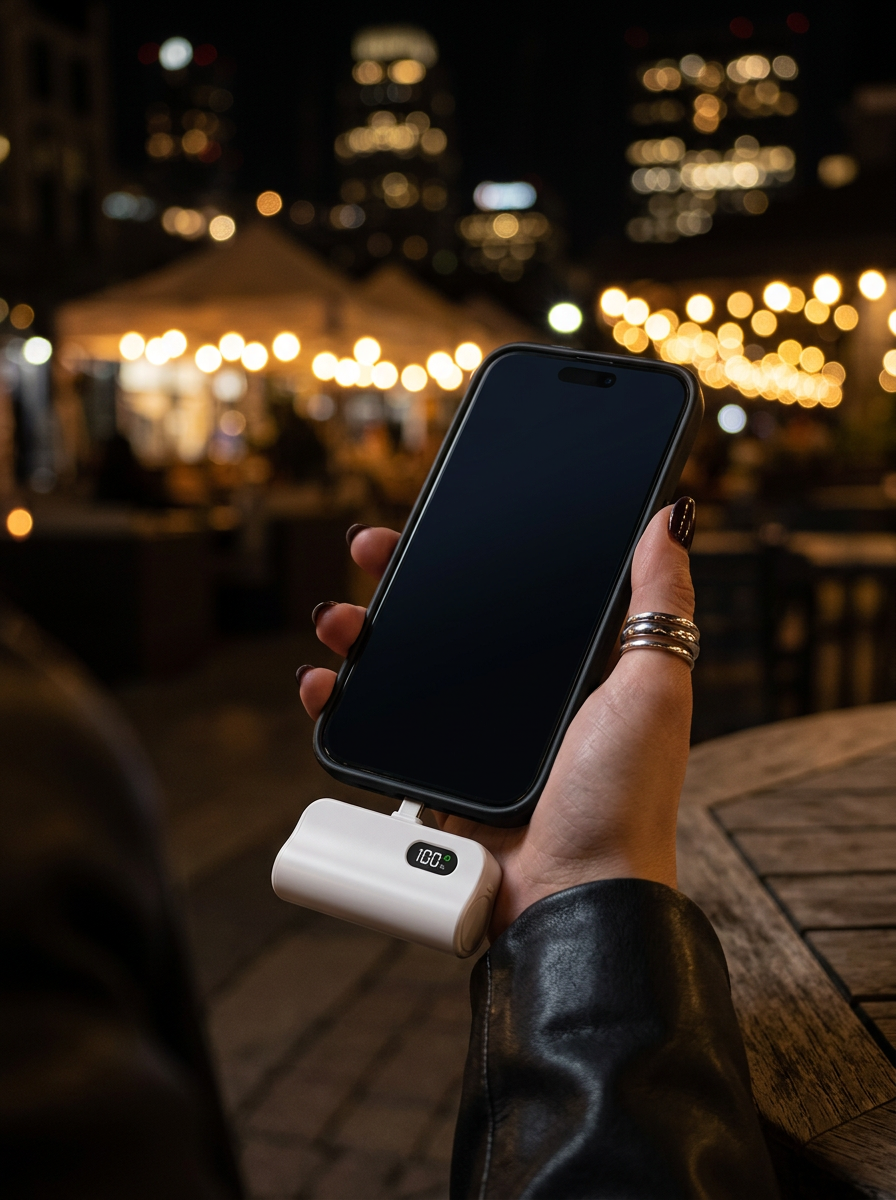 CapsuleCore charging a phone — nights out