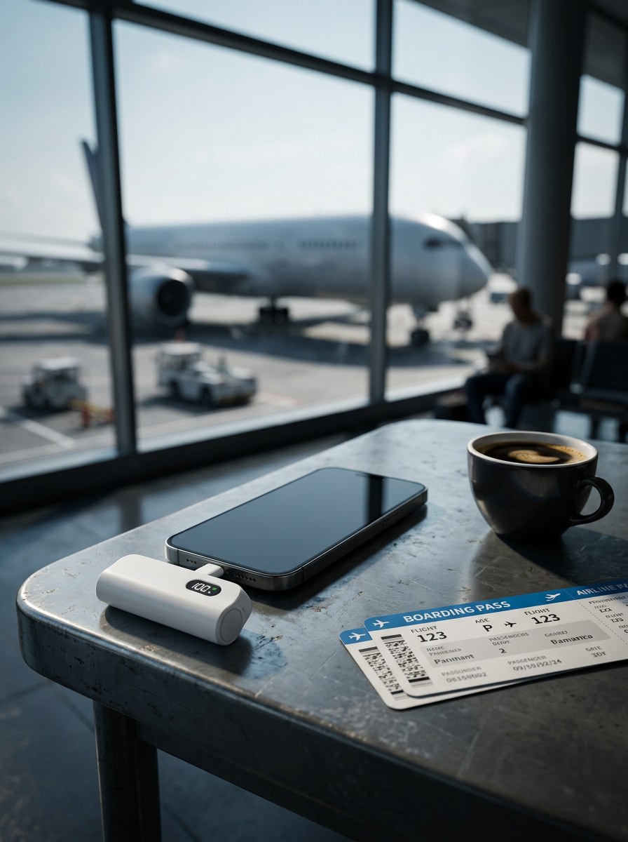 CapsuleCore charging a phone — travel